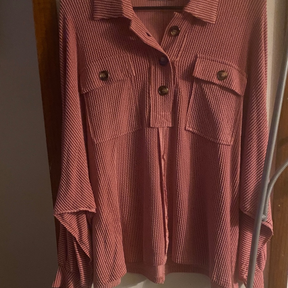 Pink Button Down Shirt - Picture 2 of 5